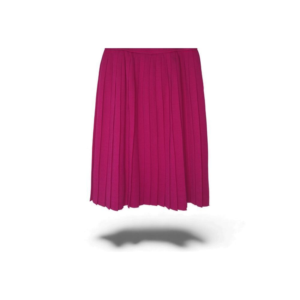 Authentic Yves Saint Laurent Pink Pleated Wool Blend Skirt Lined SZ 4-6 - Picture 4 of 16